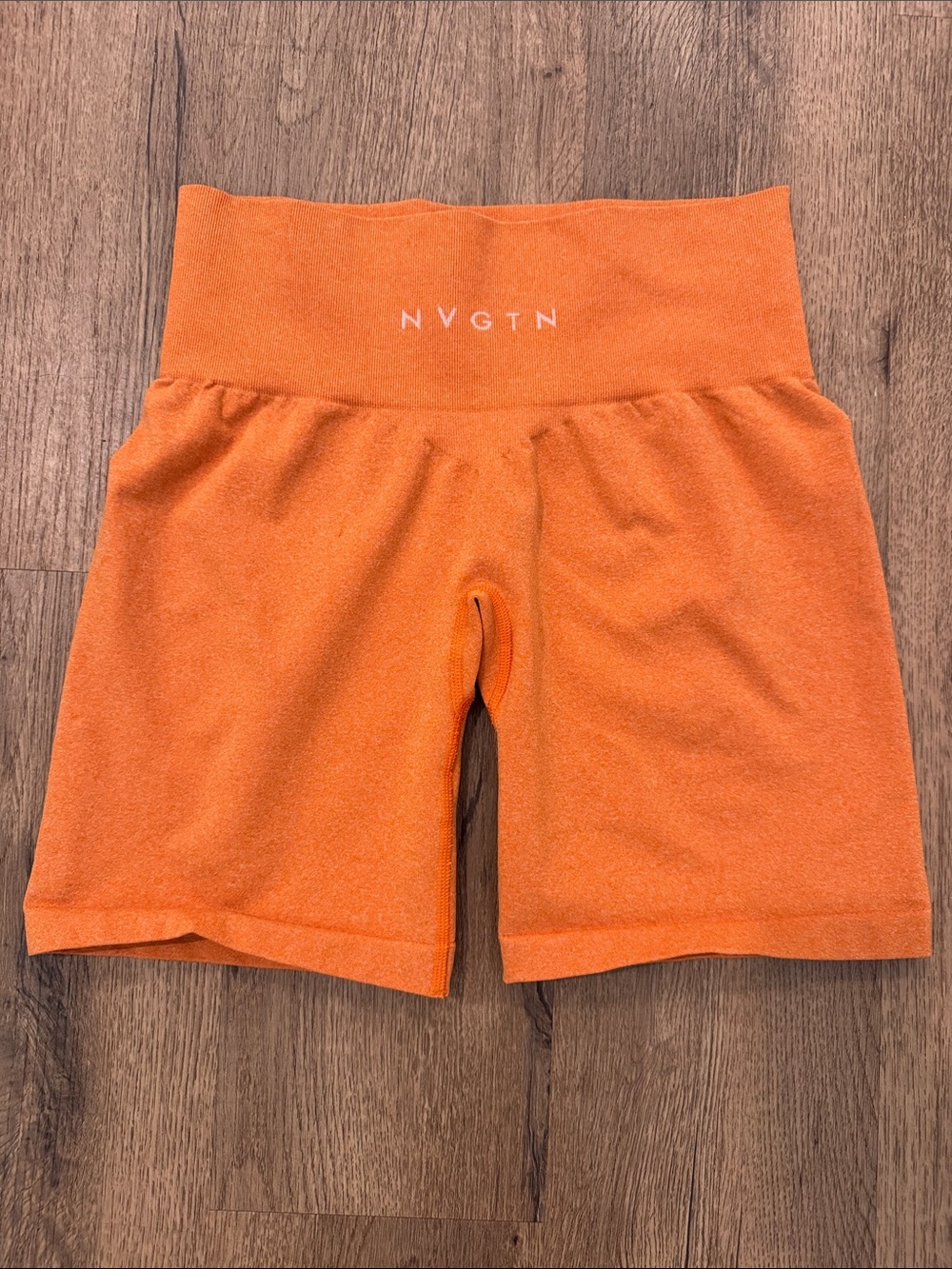NVGTN Bright Orange High-Rise Bike Shorts